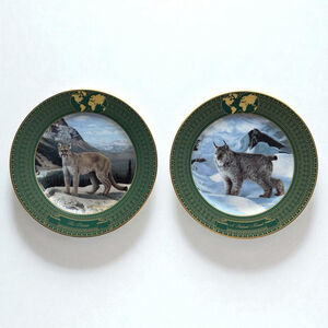 Vintage Charles Frace "Kingdom of Great Cats" Bradford Exchange Collector Plates